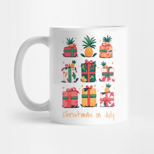 Summer Surprises | Christmas in July' Giftbox Galore T-Shirt Mug